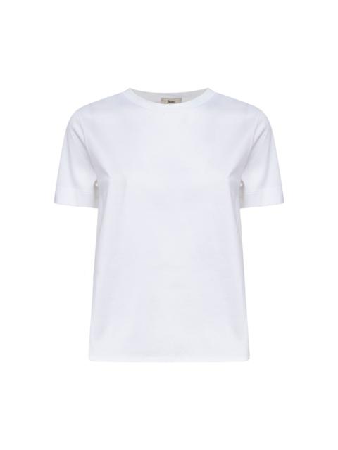 Herno White Chic Cotton Jersey and New Techno Taffeta T-shirt