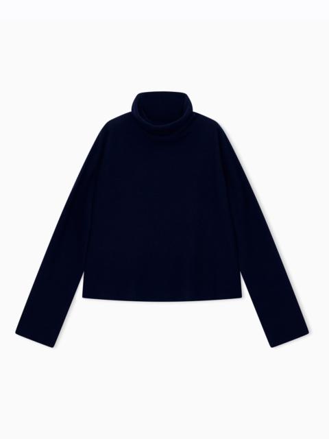GIORGIO ARMANI SWEATER REGULAR FIT PURE CASHMERE VOLCANO COLLAR