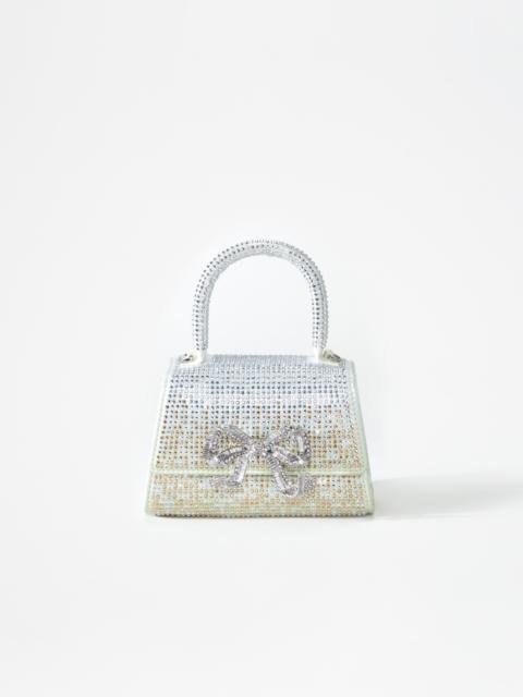 self-portrait Green Ombre Rhinestone Bow Micro Bag