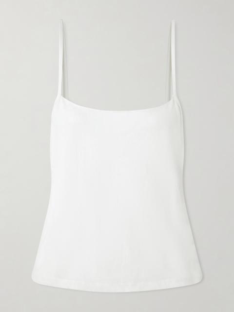 KHAITE Moss Crinkled Cotton-jersey Camisole