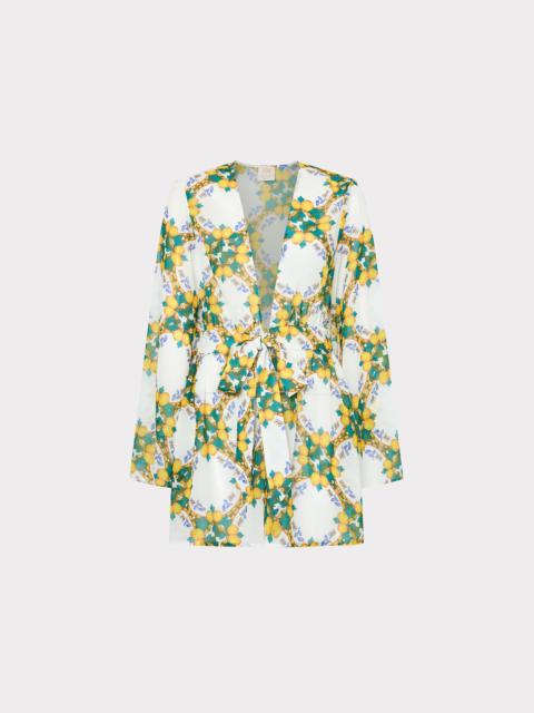 MILLY Jessie Lemon Tile Mini Coverup