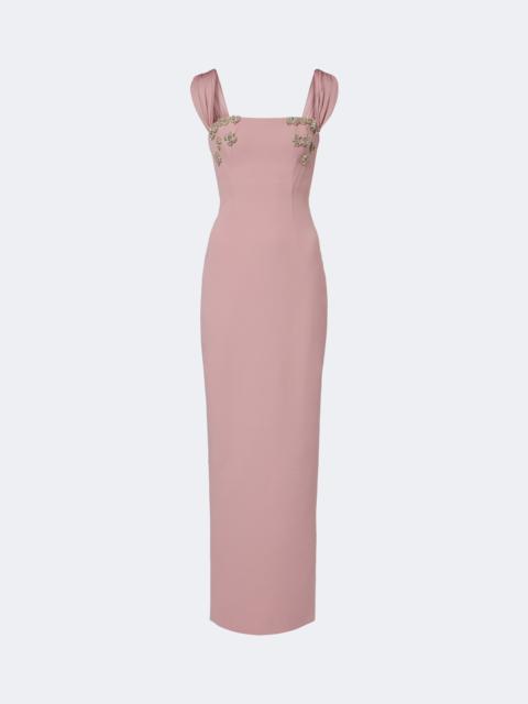 RACHEL GILBERT Malia embellished crêpe corset gown