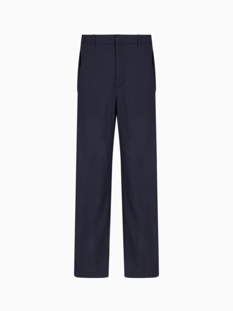 EMPORIO ARMANI VISCOSE-NYLON TROUSERS