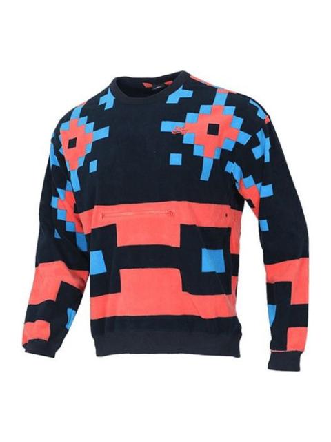 Nike Nike SB Skateboard Icon Pattern Printed Sweater For Men Black/Red BV0878-475