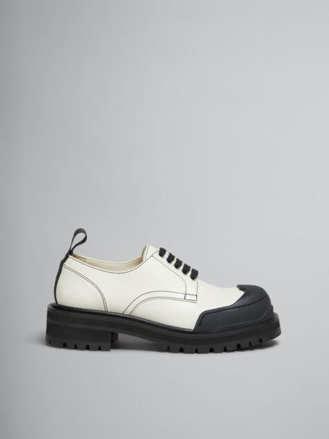 Marni WHITE LEATHER DADA ARMY DERBY SHOE