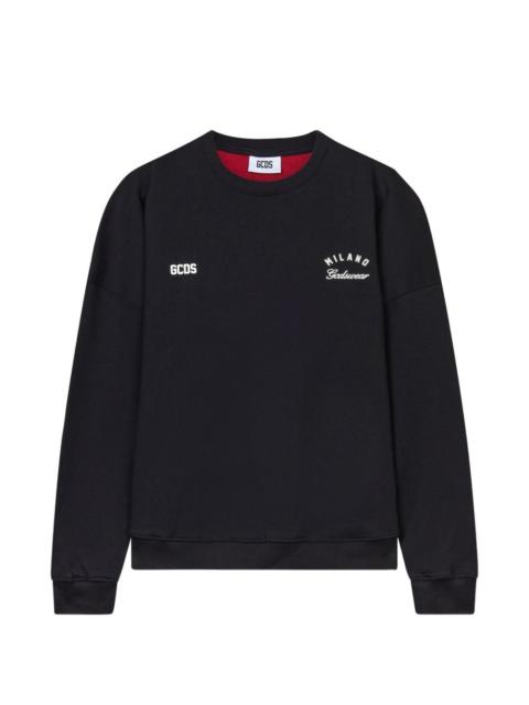 GCDS logo-print panelled sweatshirt