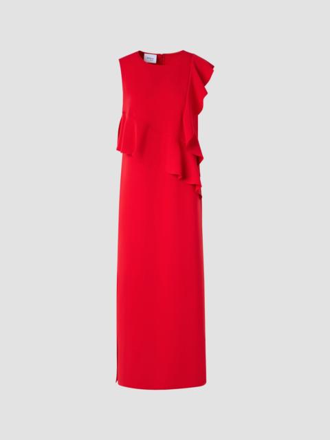 AKRIS Women's Ruffled Crepe Midi Dress - Red