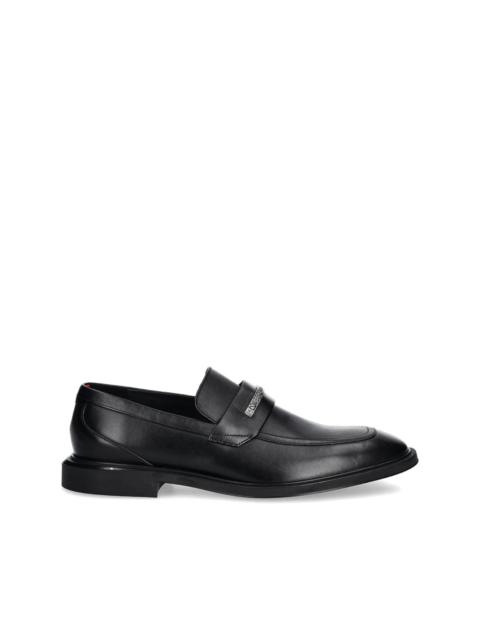HUGO logo-engraved leather loafers