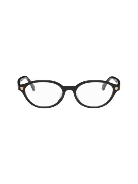 VERSACE Black Oval Glasses