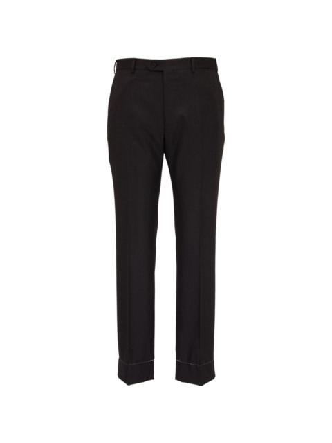 straight-leg tailored wool trousers