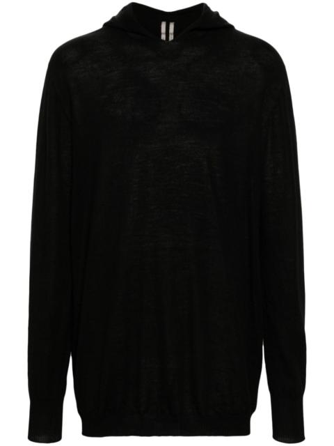 Rick Owens fine-knit hooded jumper