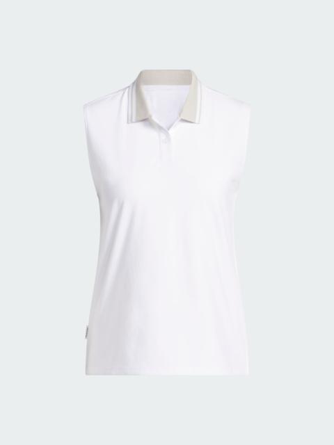 adidas Beyond The Course Twistknit Sleeveless Polo Shirt