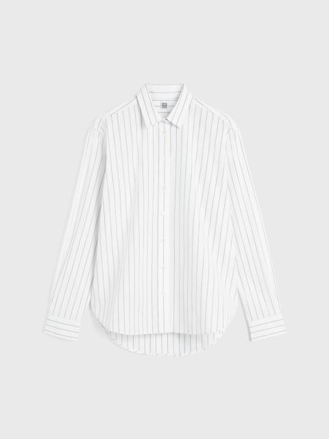 Signature cotton shirt white/black