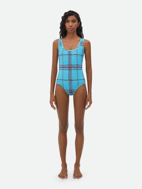 Bottega Veneta Smocked Nylon Swimsuit