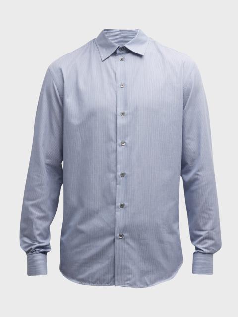 Men's Cotton Micro-Stripe Sport Shirt