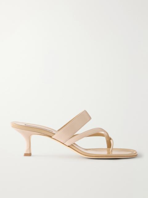 Manolo Blahnik Susa 50 Leather Sandals