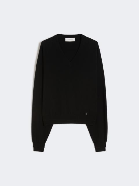 Sportmax Relaxed-fit wool and cashmere sweater - BLACK