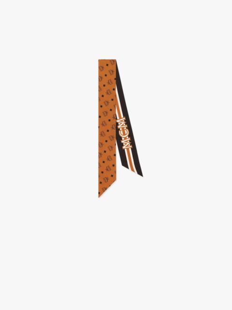 MCM Monogram Print Petite Silk Scarf