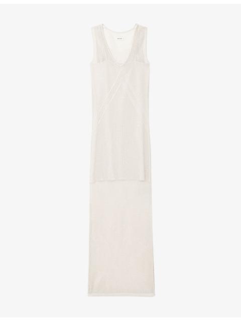 Zadig & Voltaire Riza Lurex Cotton-Blend Knit Maxi Dress