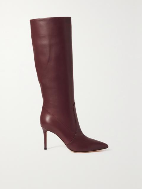 Gianvito Rossi Hansen 85 Leather Knee Boots