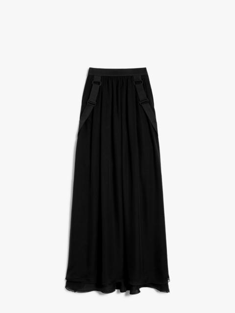 Long skirt in silk chiffon