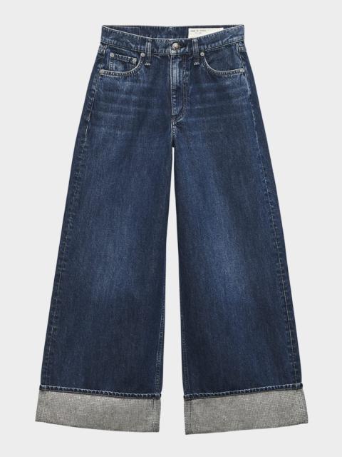 Sofie High-Rise Embellished Ankle Cuff Jeans