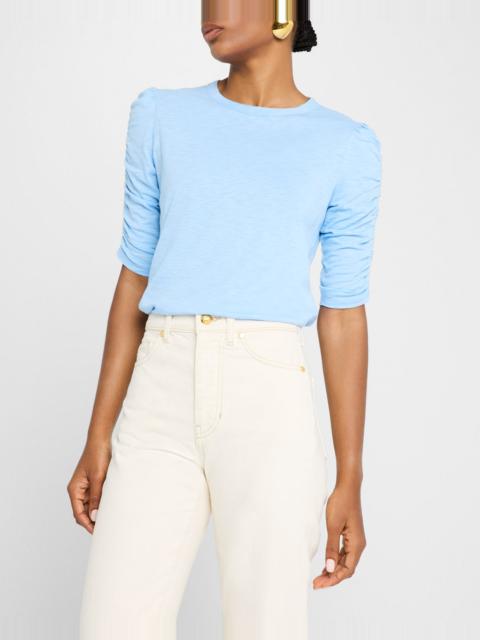 Waldorf Ruched-Sleeve Tee