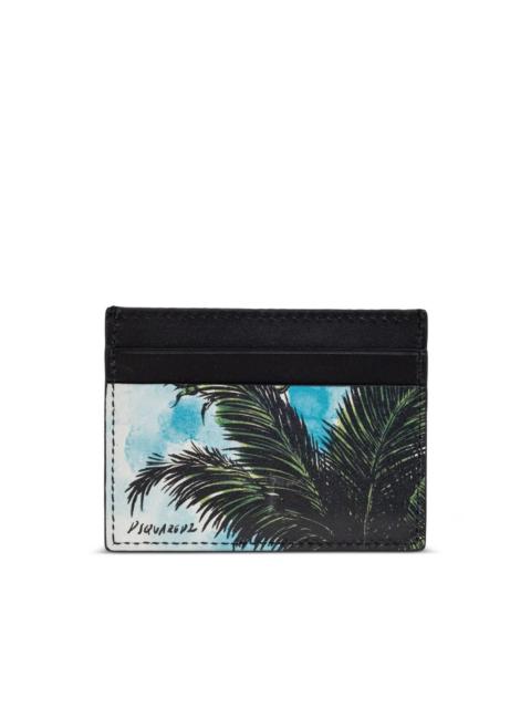 DSQUARED2 palm-tree-print card holder