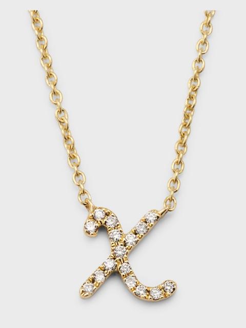 SYDNEY EVAN 14k Diamond Pave Initial Necklace