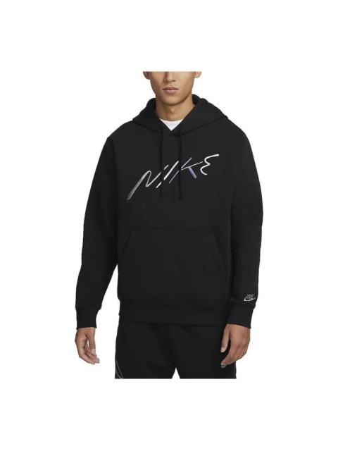 Nike Nike Club Fleece Logo Hoodie 'Black White' FB7489-010