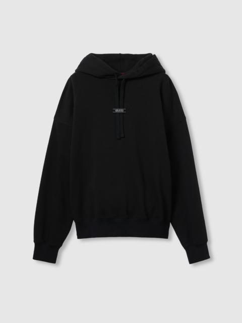 Cotton jersey hooded sweatshirt