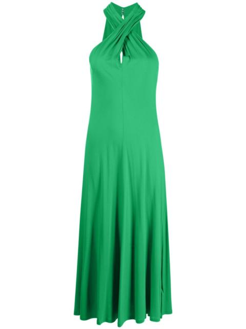 Polo Ralph Lauren halterneck flared midi dress