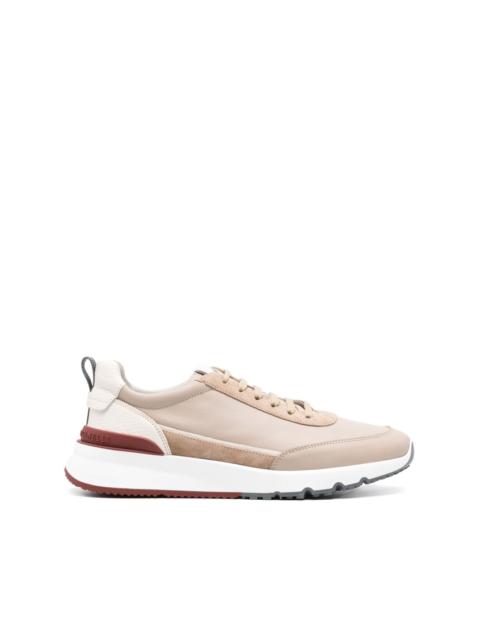 Brunello Cucinelli panelled leather sneakers