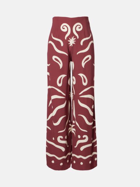 CALA de la CRUZ Toya printed wide-leg pants