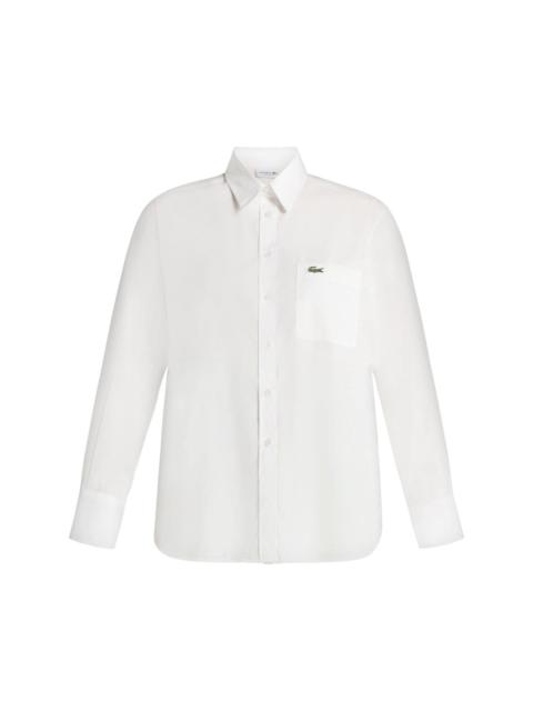 LACOSTE logo-appliquÃ© cotton shirt