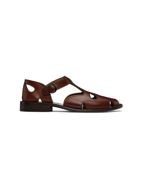 HEREU Tan Floreta Sandals