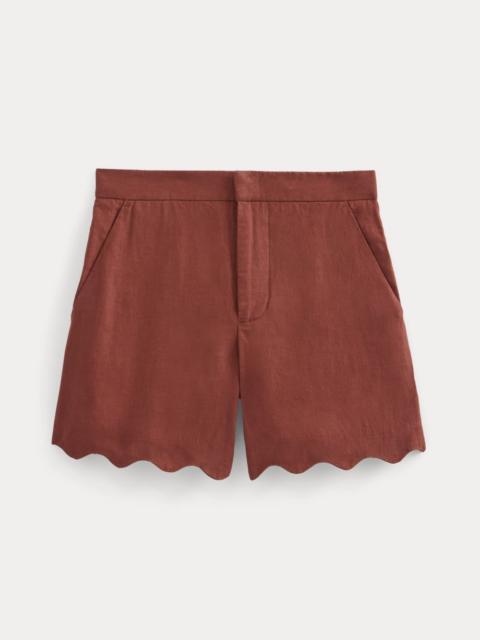 EVERLANE SCALLOPED EDGE SHORT IN LINEN