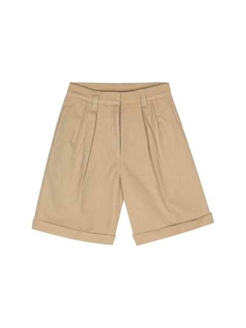 darted turn-up cuffs shorts