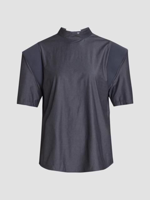 ISSEY MIYAKE Women's Mute Shoulder-Insert Top - Charcoal