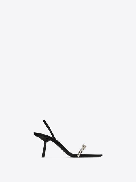 SAINT LAURENT rendez-vous sandals in satin crepe