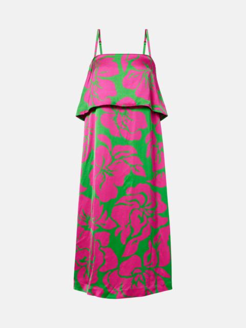 Dries Van Noten Floral satin midi dress