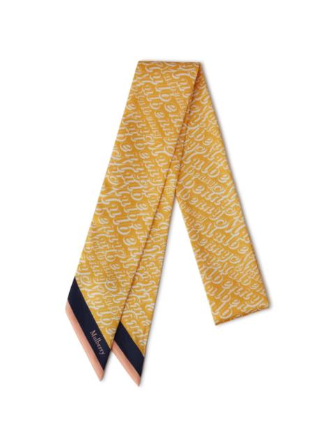 logo-print scarf