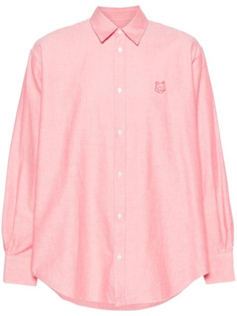 Maison Kitsuné Contour Fox Head-embroidery cotton shirt