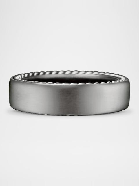 DAVID YURMAN Men's Streamline Band Ring in Titanium, 6mm
