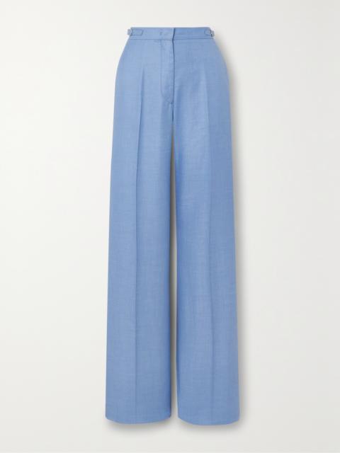 GABRIELA HEARST Vesta Wool, Silk And Linen-blend Straight-leg Pants
