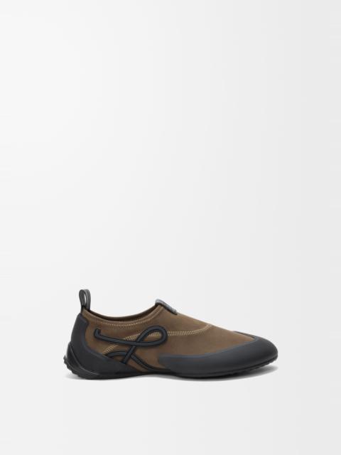 Loewe Grip Aqua shoe in stretch suede and TPU