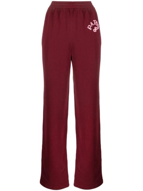 appliquÃ©-logo organic cotton track pants