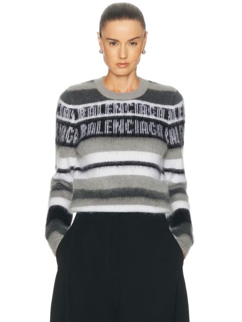 BALENCIAGA Stripped Crewneck Sweater