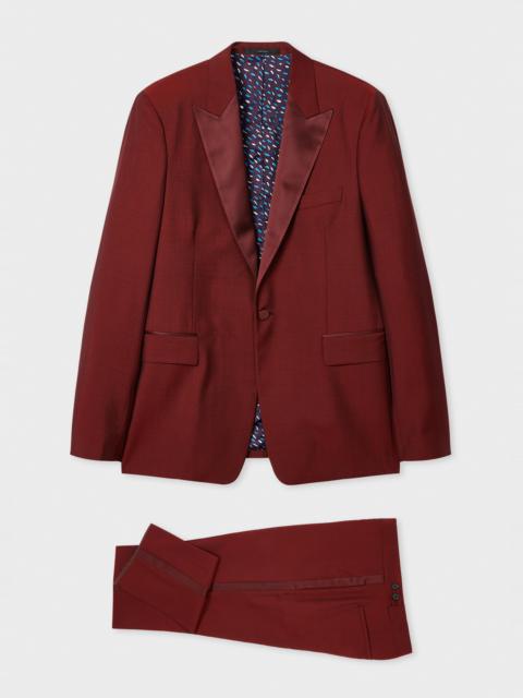 Paul Smith The Soho - Tailored-Fit Burgundy Wool-Mohair Evening Suit