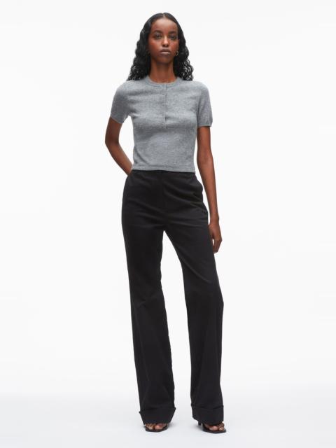 3.1 Phillip Lim Wool Cashmere Short Sleeve Henley Tee